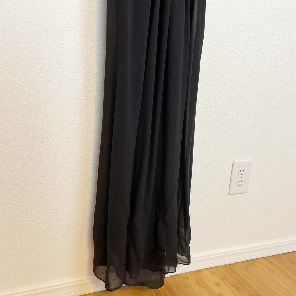 Nicole Miller Embellished Collar Silk Gown Black Size 4 - Picture 6 of 11